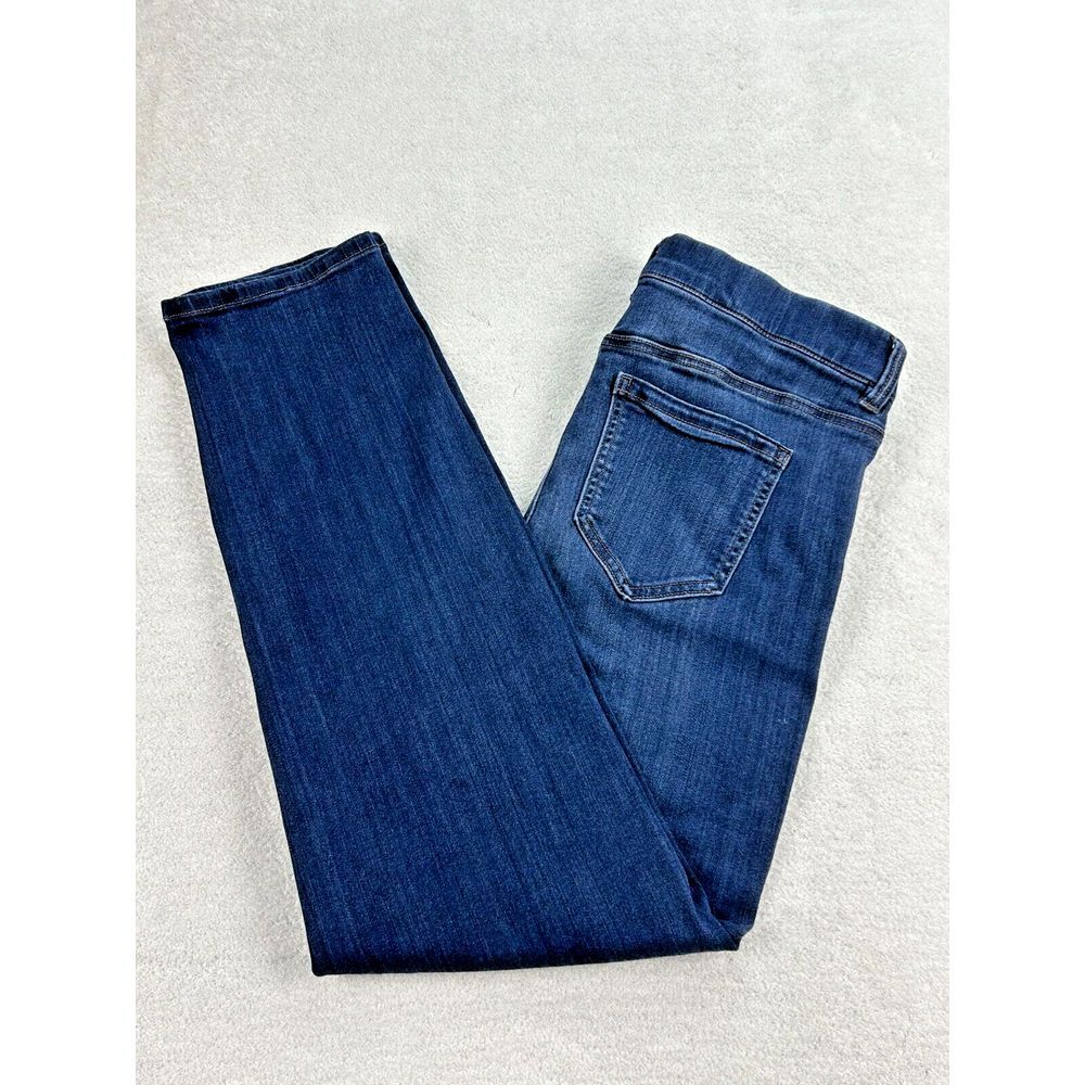 Liverpool Ankle Skinny‎ Jeans 6/28 Blue Mid Rise Light Wash Stretch Raw Hem